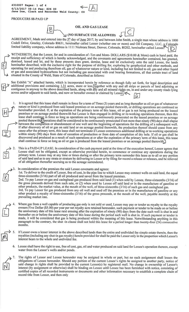 A Guide to the Examination of a Recorded Oil and Gas Lease