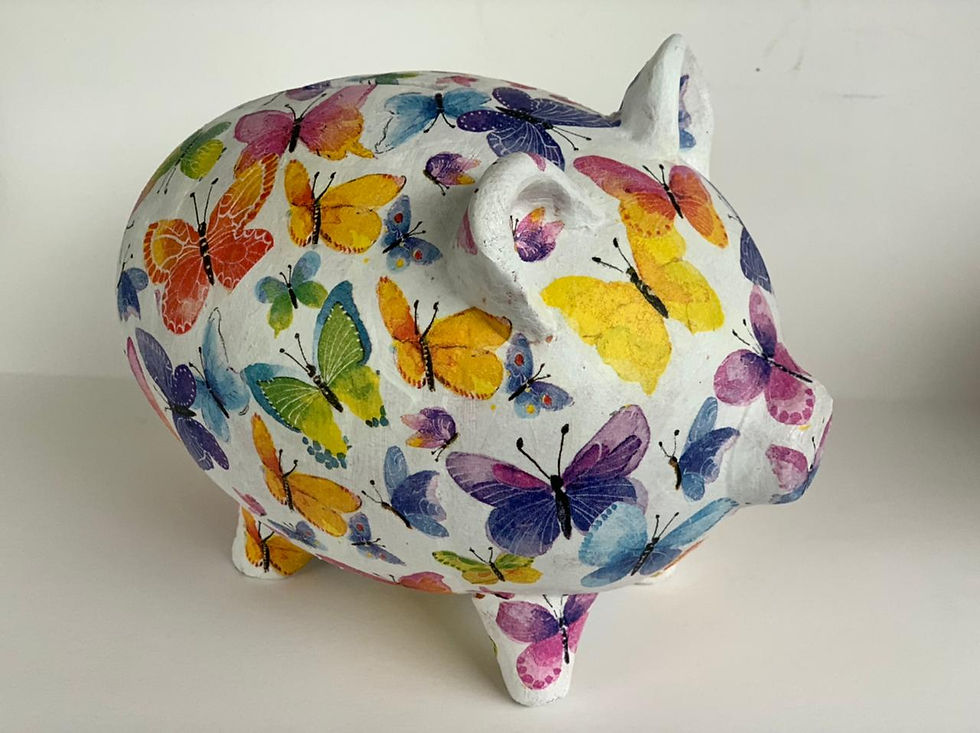 Miniatura: Alcancía Cerdito pequeño  decopiñas