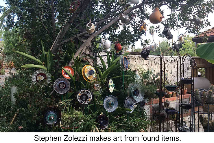 Stephen Zolezzi makes art from found items.