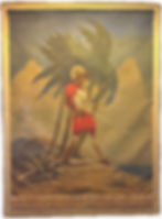 A tapestry portraying Balboa hangs in the Balboa Theater, opened in 1924 in downtown San Diego. It was saved by preservationist Steve Karo in the 1980s and returned to the Balboa for restoration and framing. Photo: San Diego Theatres.