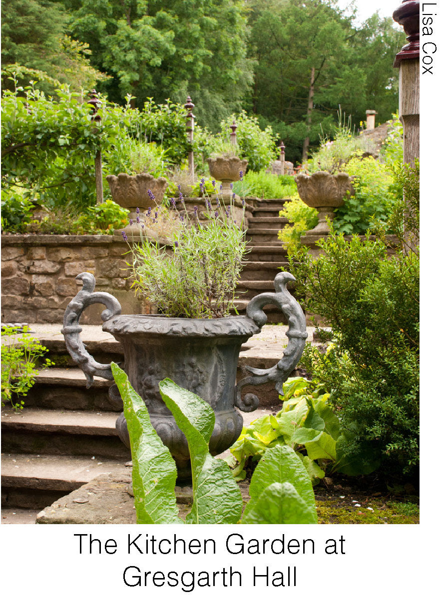 The Kitchen Garden at Gresgarth Hall. Image courtesy of Lisa Cox.