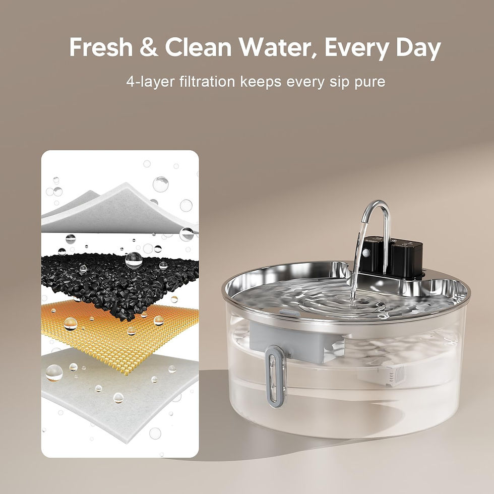Thumbnail: 7L Stainless Steel Wireless Recharging Sensor Cat Water Fountain Auto Drinking F