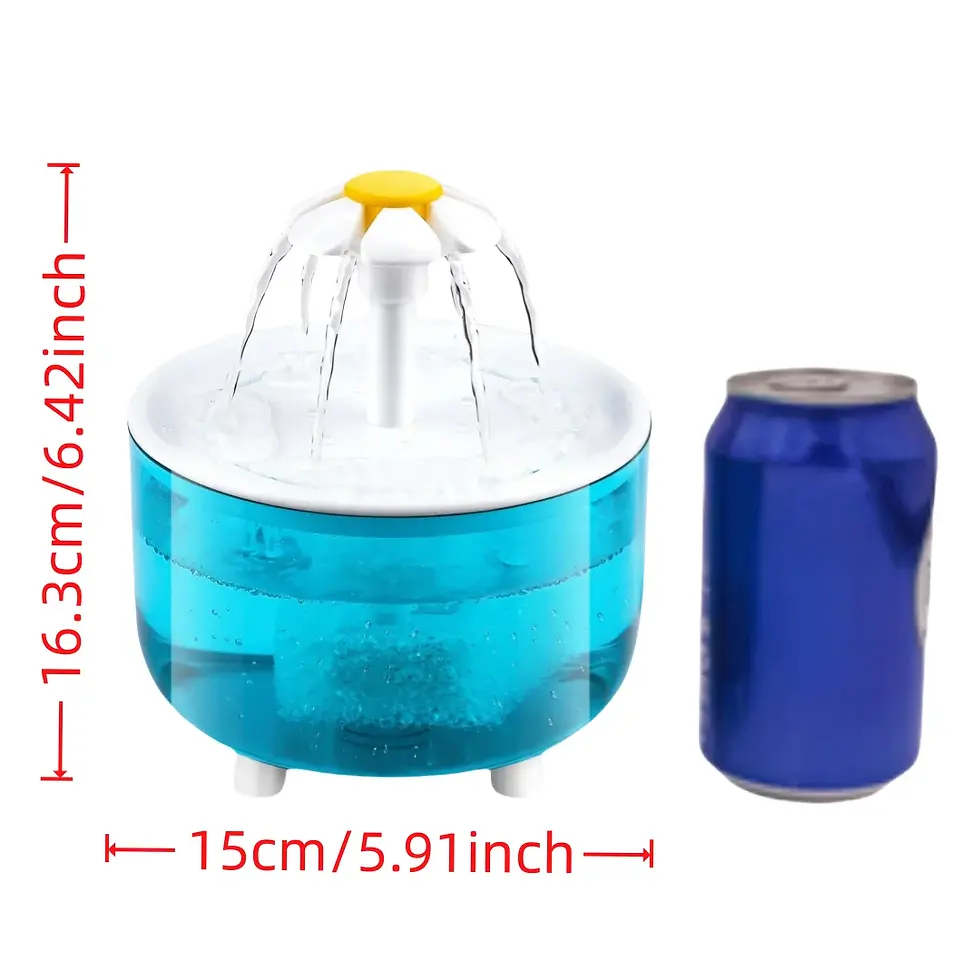 Thumbnail: Pet Water Fountain with 4 Filters Auto Filter USB Electric Cat Drinker Bowl 1200