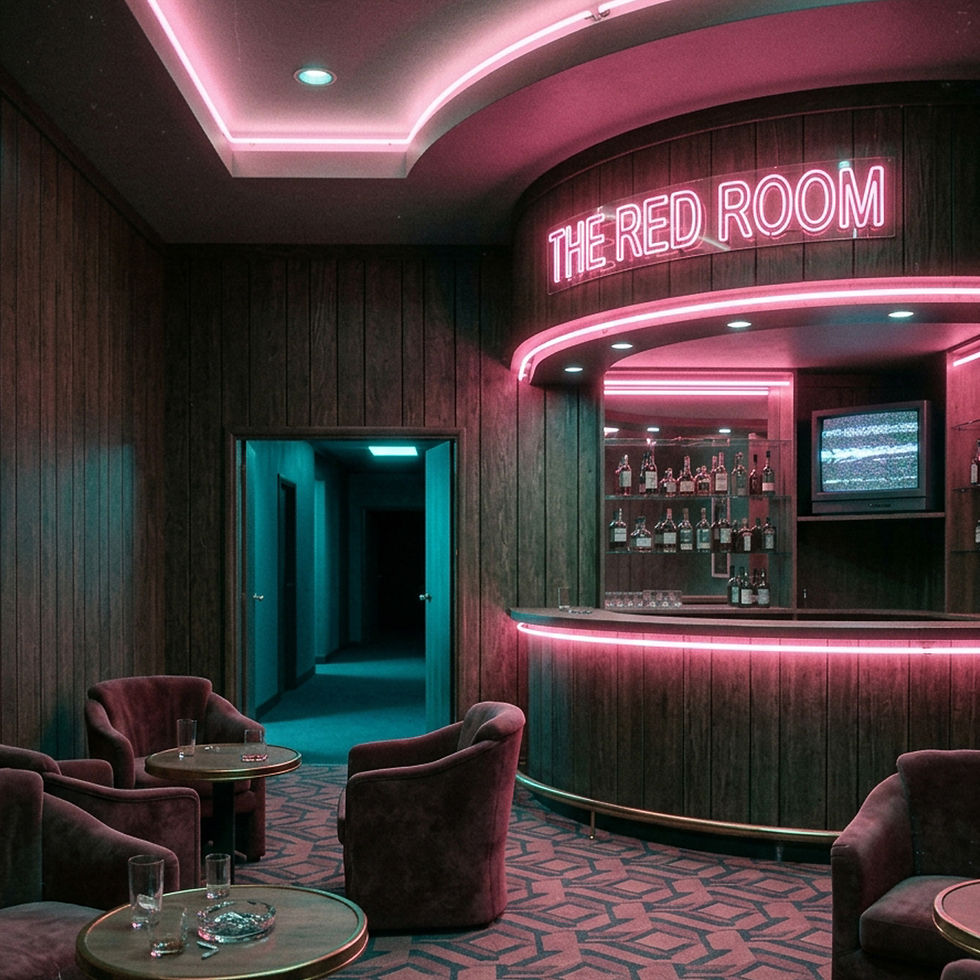 Surreal theater wall art | Neon cocktail lounge inside a forgotten cinema | Silent Screening Vol. 004 | Fever Cinema
