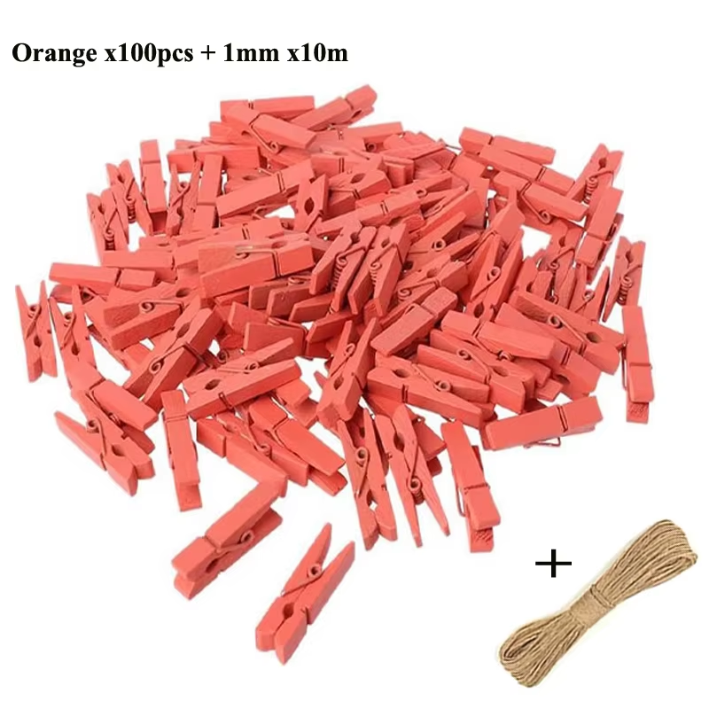 Thumbnail: 50/100 Packung Mini Klammern / Wäscheklammern ( 25mm) zum Basteln oder für Klamm