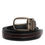 Thumbnail: Dolce & Gabbana Black Burgundy Calfskin Metal Logo Buckle Belt