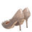 Thumbnail: Dolce & Gabbana Beige Leather Crystal Embellished Pumps Shoes