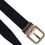 Thumbnail: Dolce & Gabbana Black Goat Leather Metal Buckle Classic Belt