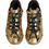 Thumbnail: Dolce & Gabbana Gold Stretch Lace Up NS1 Sneakers Shoes