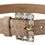 Thumbnail: Dolce & Gabbana Beige Leather Crystal Buckle Women Belt
