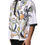 Thumbnail: Dolce & Gabbana White Sketch Print Oversized Mens Polo T-shirt
