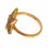 Thumbnail: Nialaya Star Gold 925 Silver Womens Clear Ring