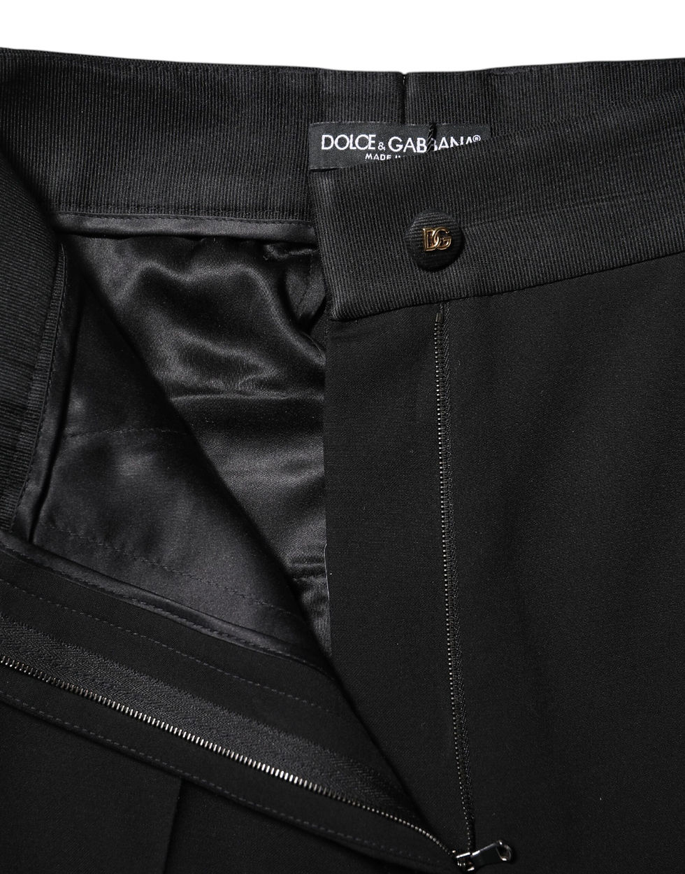 Thumbnail: Dolce & Gabbana Black Wool High Waist Skinny Pants