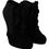 Thumbnail: Dolce & Gabbana Black Suede Stretch Ankle Boots Booties Shoes