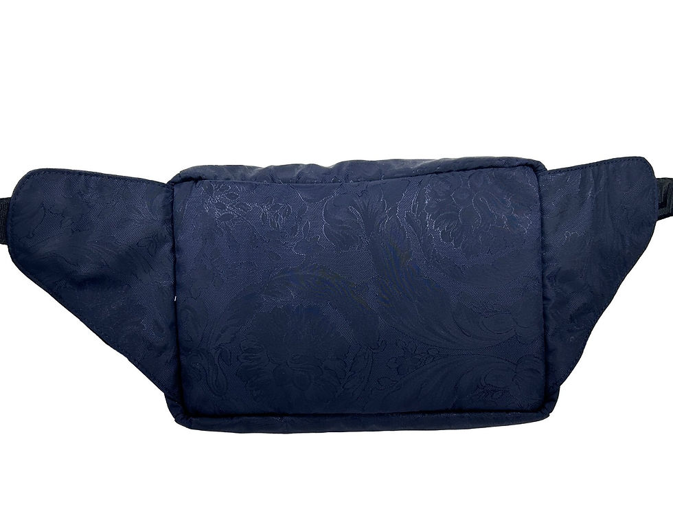 Thumbnail: Versace Medusa Navy Nylon Belt Bag Waist Fanny Pack Purse