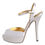 Thumbnail: Dolce & Gabbana White Satin Platform Heels Sandals Shoes