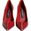Thumbnail: Dolce & Gabbana Red Patent Leather Faux Pearl Heels Pumps Shoes