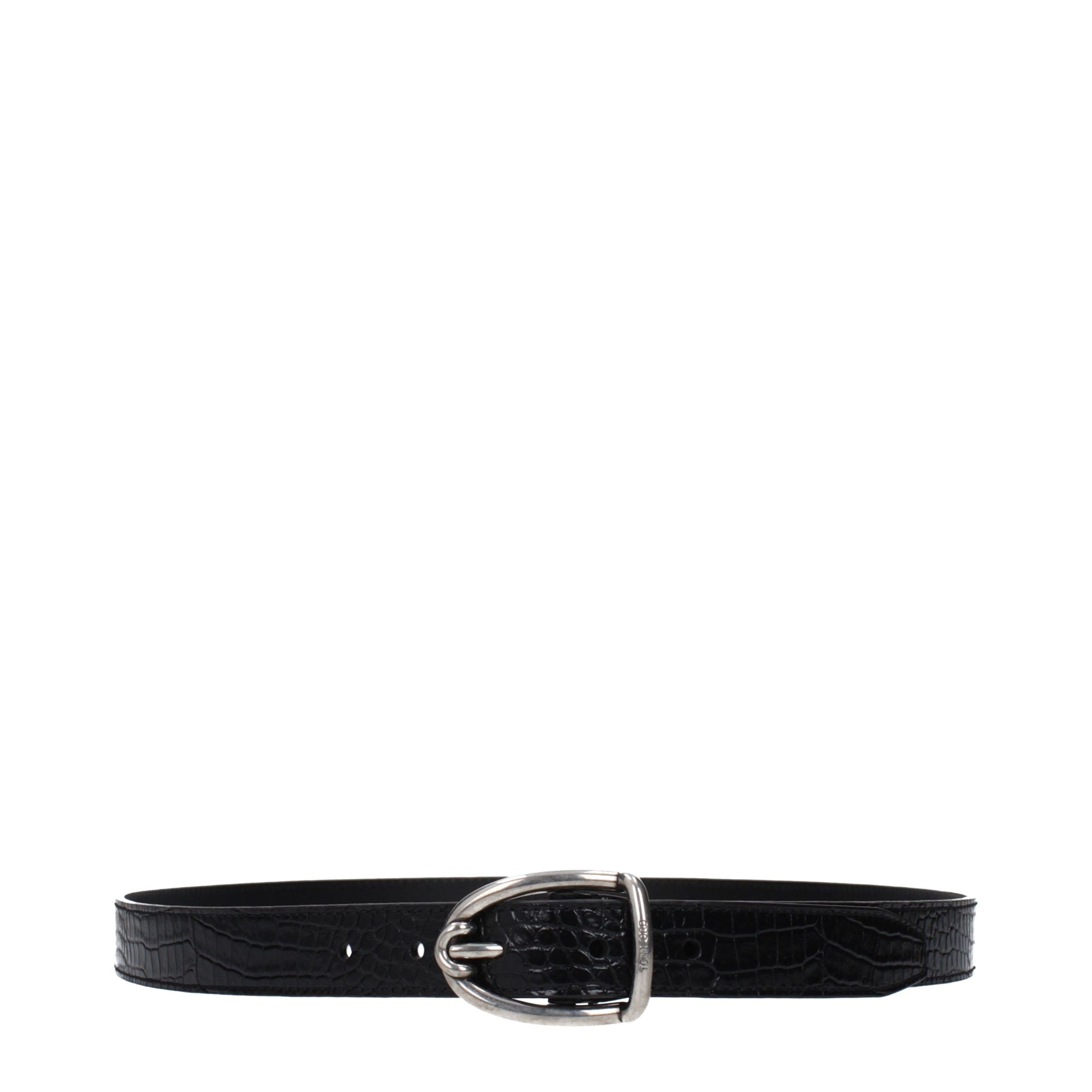 Tom Ford Black Leather Regular Belt