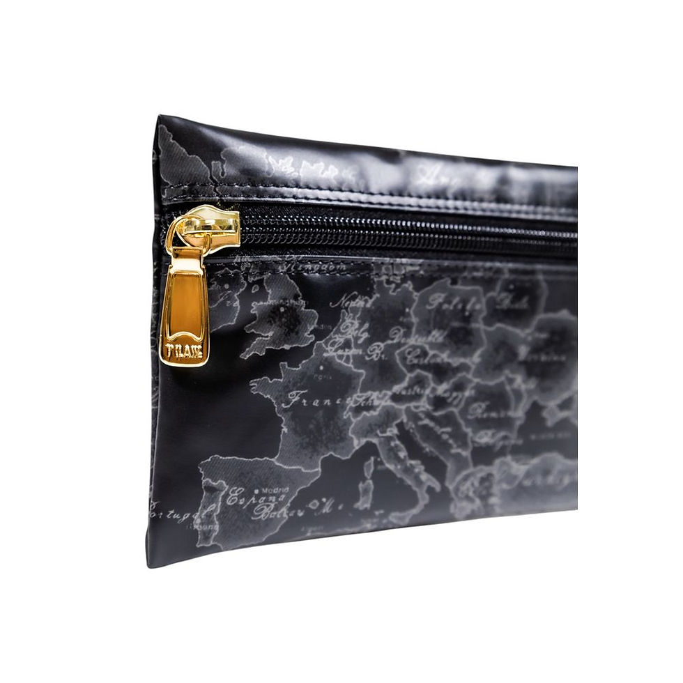 Thumbnail: Alviero Martini Prima Classe Black Polyethylene Clutch Bag