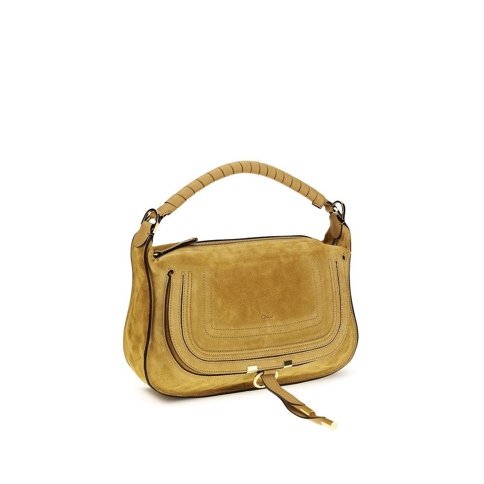 Thumbnail: Chloé Beige Calf Leather Bos Taurus Shoulder Bag