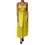Thumbnail: Tonello Yellow Silk Satin Slip Maxi Spaghetti Strap Maxi Dress