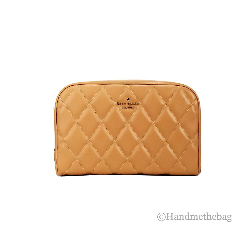 Thumbnail: Kate Spade Carey Mini Tiramisu Quilted Smooth Leather Camera Crossbody Bag