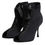 Thumbnail: Dolce & Gabbana Black Stiletto Heels Lace Up Boots Shoes