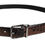 Thumbnail: Dolce & Gabbana Brown Exotic Leather Metal Logo Buckle Belt