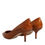 Thumbnail: Dolce & Gabbana Brown Leather Kitten Heels Pumps Shoes
