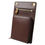 Thumbnail: Dolce & Gabbana Brown Calf Leather Zip Logo Shoulder Neck Strap Wallet