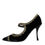 Thumbnail: Dolce & Gabbana Black Mary Janes Velvet Gold Pumps Shoes