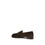 Thumbnail: Valentino Garavani Brown Calf Leather Bos Taurus Slip-On Loafers