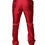Thumbnail: Dolce & Gabbana Red Silk Slim Fit Mid Waist Dress Formal Pants