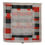 Thumbnail: Costume National Gray Red Silk Shawl Foulard Wrap Scarf