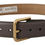 Thumbnail: Dolce & Gabbana Gray Calfskin Leather Gold Metal Logo Buckle Belt