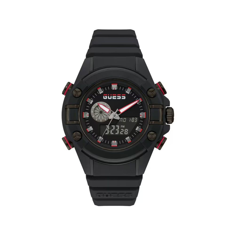 Guess Black Resin Sport Watch