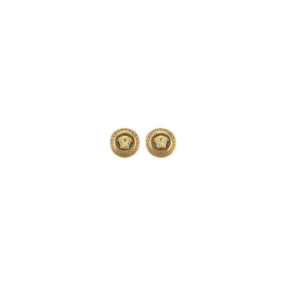 Versace Black Metal Earrings