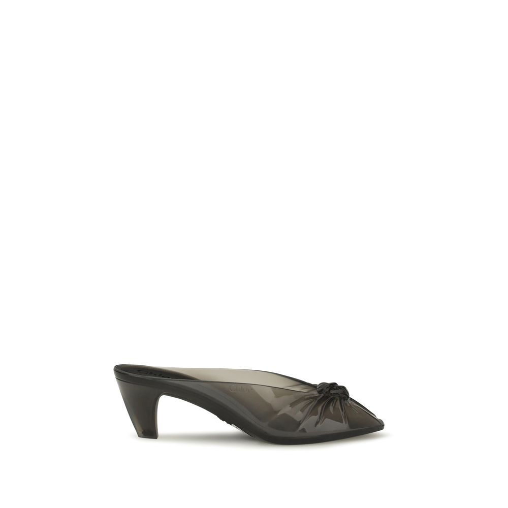 Chloé Gray Rubber Mules