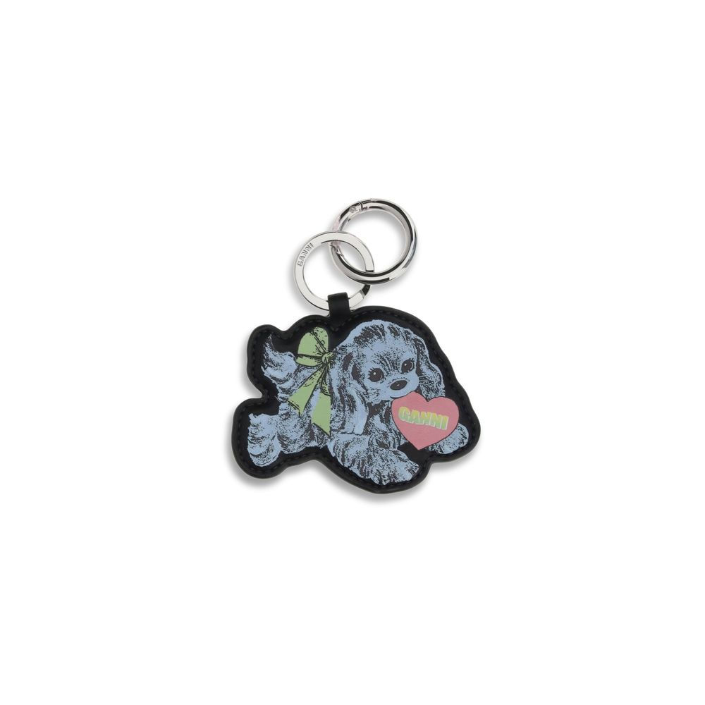 Ganni Multicolor Recycled Leather Keychain