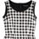 Thumbnail: Dolce & Gabbana White Black Checkered Sleeveless Sheath Dress