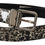 Thumbnail: Dolce & Gabbana Black Marble Print Leather Silver Logo Buckle Belt