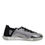 Thumbnail: Dolce & Gabbana Silver Black Nylon NS1 Low Top Sneakers Shoes