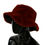 Thumbnail: Dolce & Gabbana Red Bordeaux Fur Wide Brim Bucket  Hat