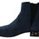 Thumbnail: Dolce & Gabbana Blue Suede Embellished Studded Boots Shoes
