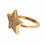 Thumbnail: Nialaya Star Gold 925 Silver Womens Clear Ring