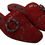 Thumbnail: Dolce & Gabbana Red Lace Crystal Slide On Flats Shoes