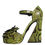 Thumbnail: Dolce & Gabbana Green Exotic Leather Ankle Strap Heels Sandals Shoes