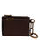 Thumbnail: Dolce & Gabbana Brown Calf Leather Zip Logo Keyring Coin Purse Men Wallet