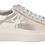 Thumbnail: Patrizia Pepe Silver Full Grain Leather Lace Up Sneakers Shoes