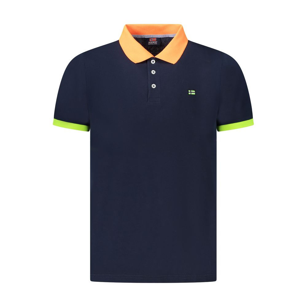 Norway 1963 Blue Cotton Men Polo Shirt